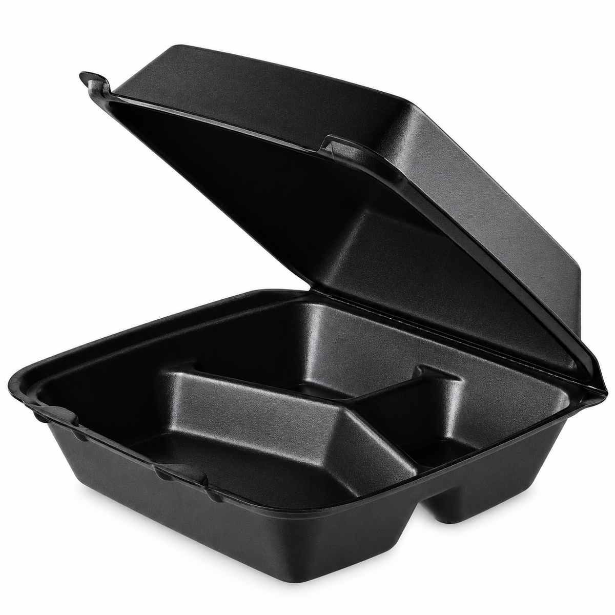 Dart 85HTB3R Foam Hinged Lid Container 3 compartment