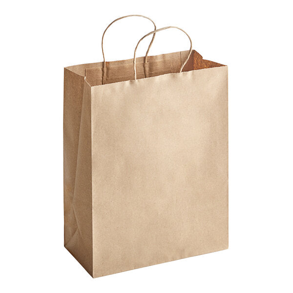 Brown Paper Bag With Handle 10X5X13