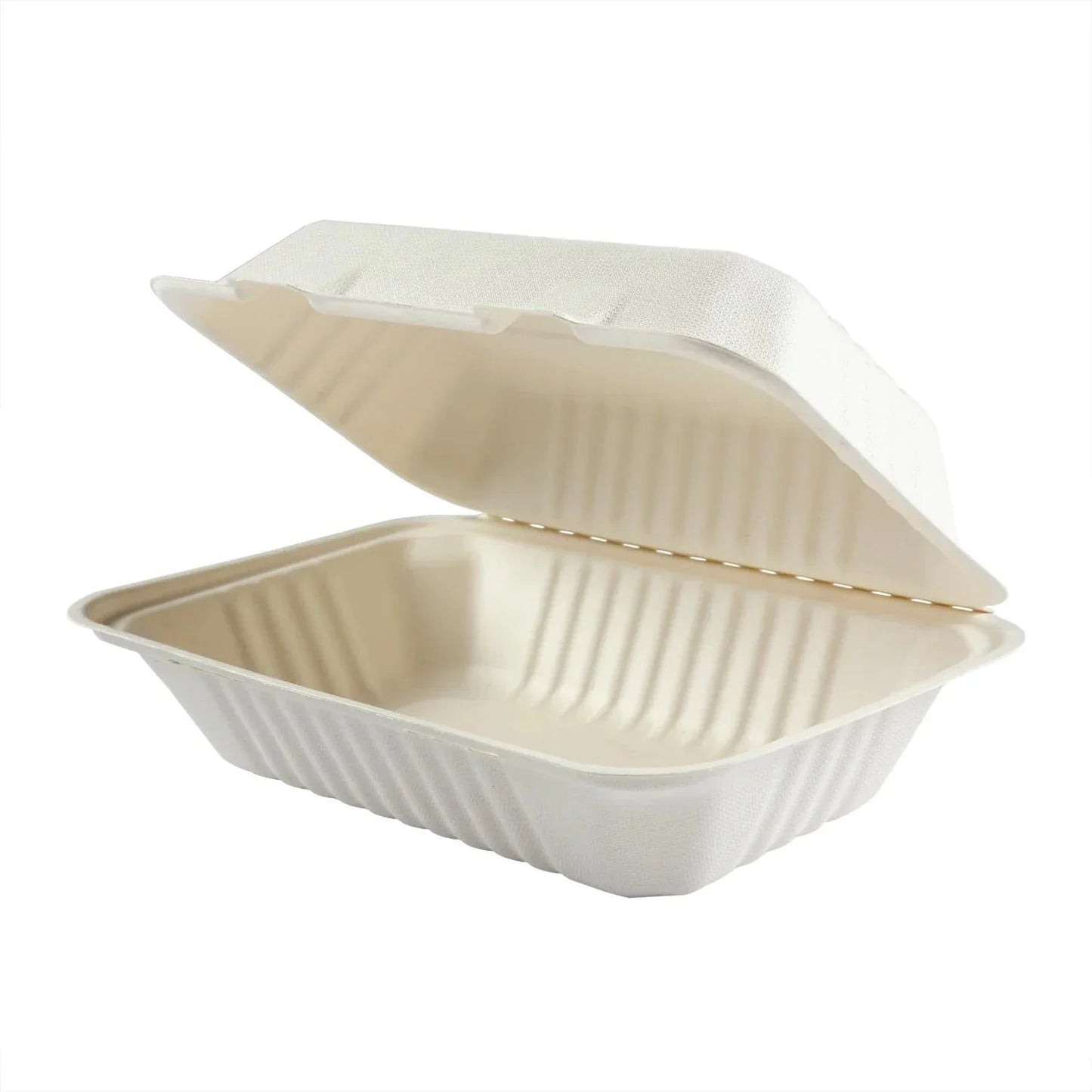 Bagasse Hinged Container 9X6