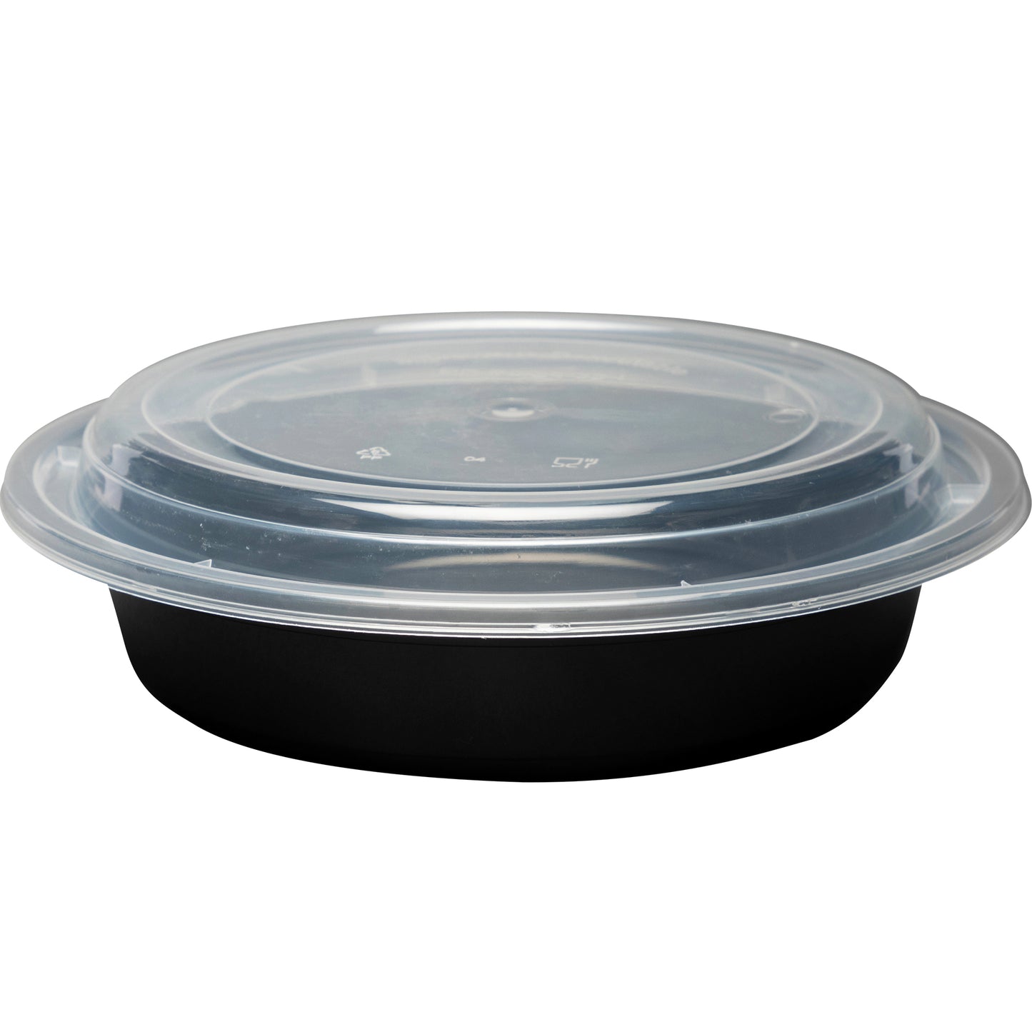 48 oz Black Round Container