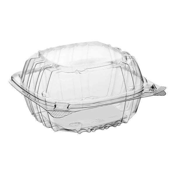 Clear Hinged Container 6X6X3 White Case