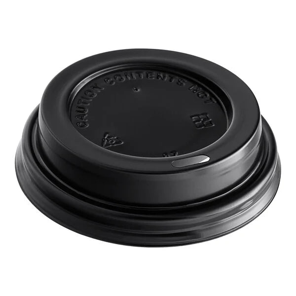 Hot Paper Cup Travel Lid Black 8 oz