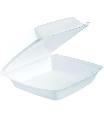 White Plastic Hinged Lid 1 Compartment CX 8001