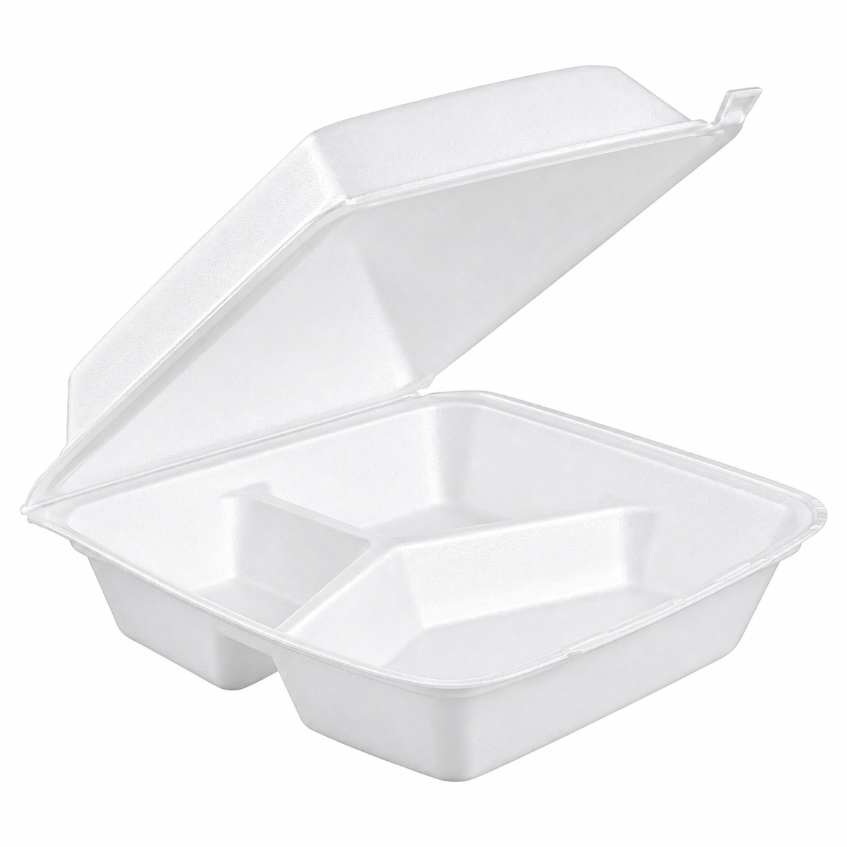 Foam Pak FP M8003 Medium Hinged Lid 3 Comp