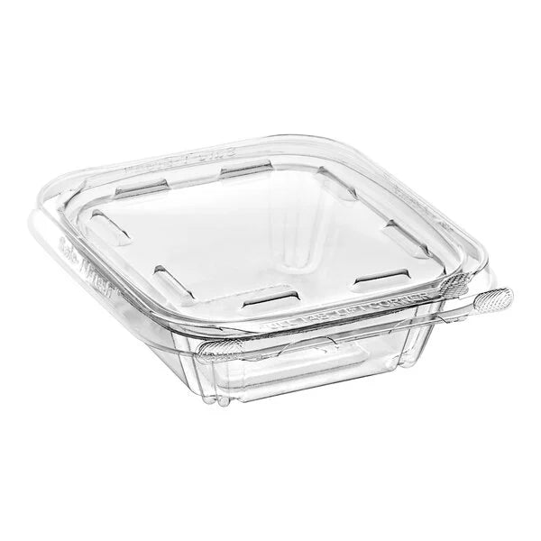 Clear 8 oz Tamper-Evident Hinged Container TEC-8