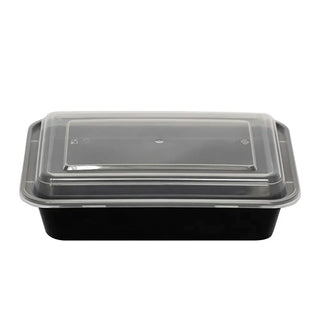 16 oz black Rectangle Container