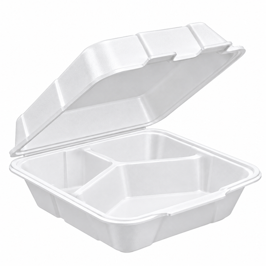 Foam Pak FP 2430 Medium Hinged Lid 3 Comp