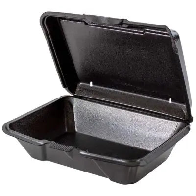 Genpak 20500 V 3L Foam Hinged Lid Container