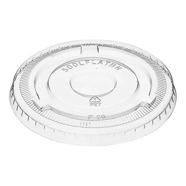 Clear Pet Lid Flat 9oz 92-93mm No Hole
