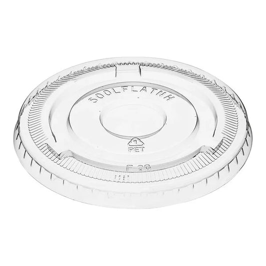 Clear Pet Lid Flat 9oz 92-93mm No Hole