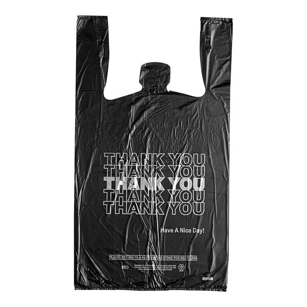 T Sack Black Thank You Bag