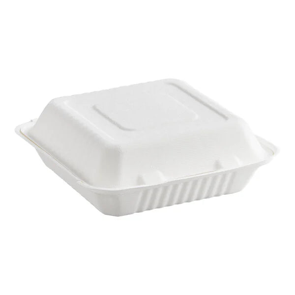 White Plastic Hinged Lid 3 Compartment CS 205