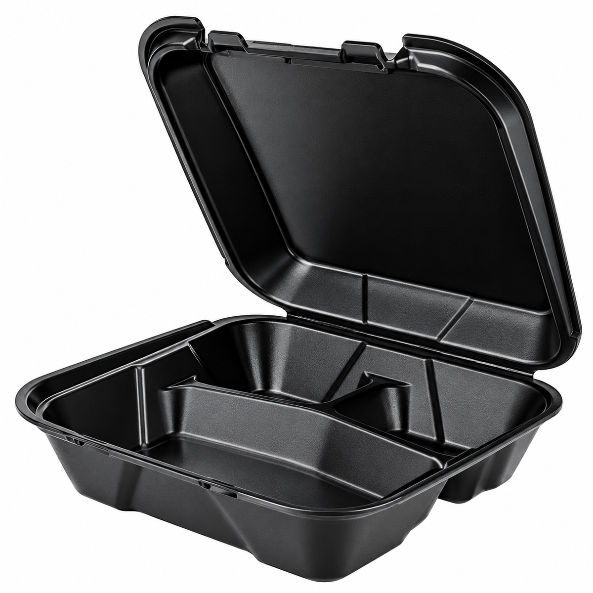 Genpak SN 203 3L Foam Hinged Lid Container 3 compartment