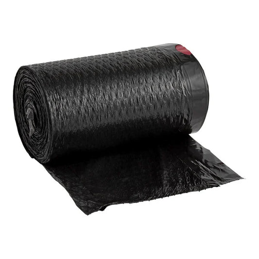 Black Trash Can Liner Drawstring 33 gallon 30x39 1 Mil