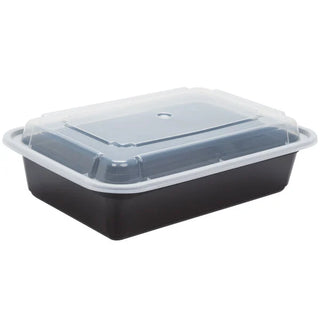 38 oz Black Rectangle Container