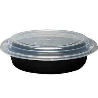 16 oz Black round container