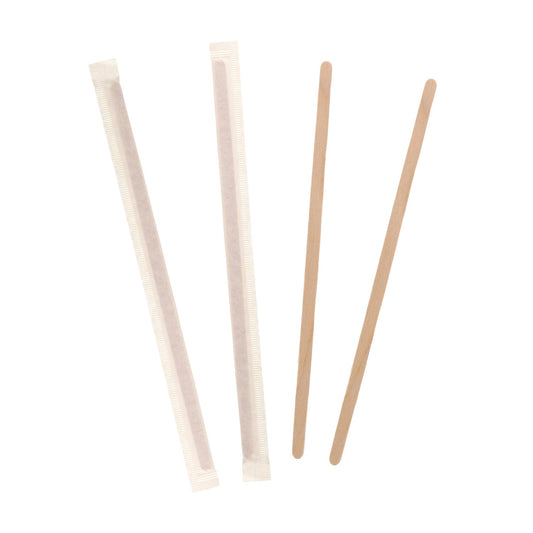 Coffee Stirrer wrapped 7"