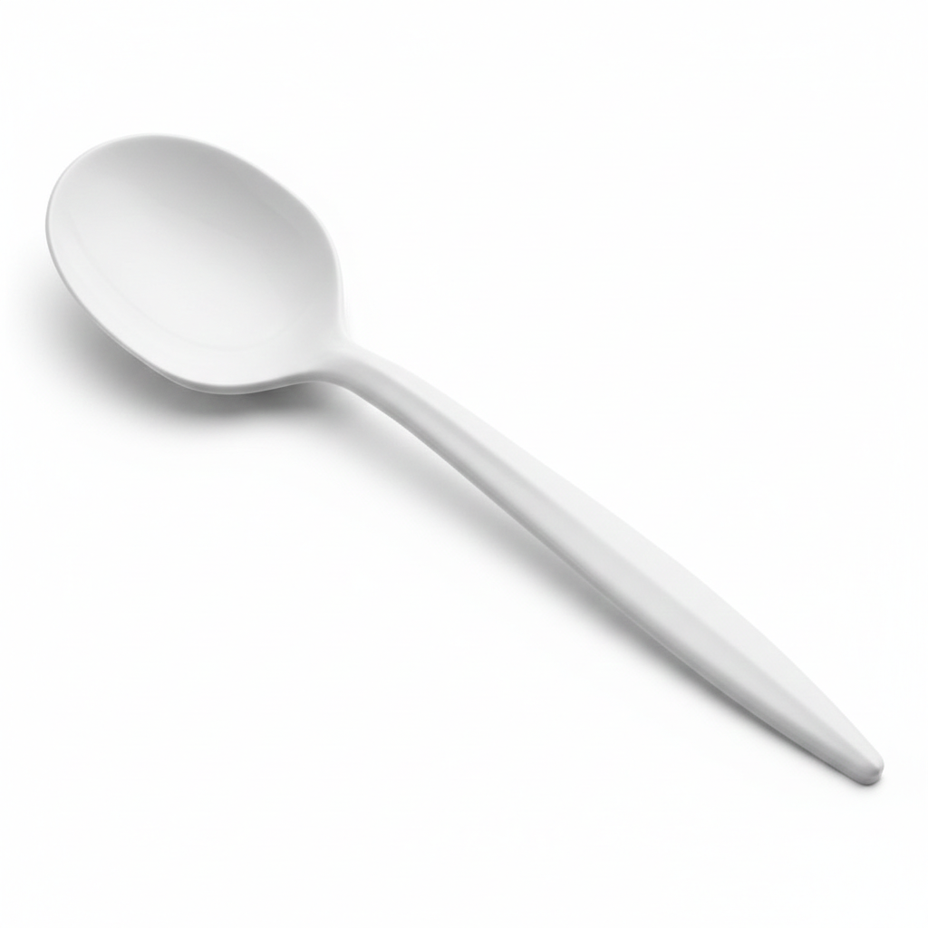 White Medium Soup Spoon