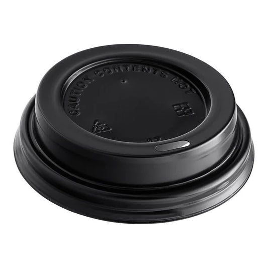 Hot Paper Cup Travel Lid Black 8 oz