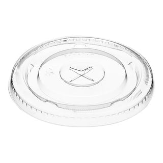 Clear Pet Flat Lid 16/20/24oz 98mm Straw Slot