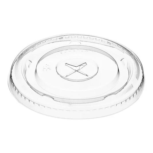 Pet Cup Flat Lid 9/12 oz Straw Slot 92MM