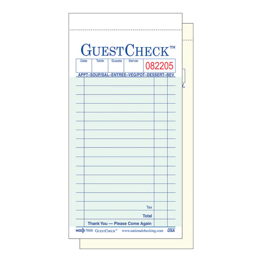 Guest Check 2 Part