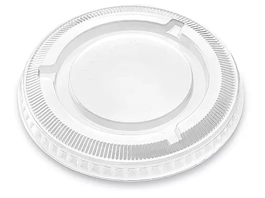 Clear Pet Cup Flat Lid 9 oz No Hole