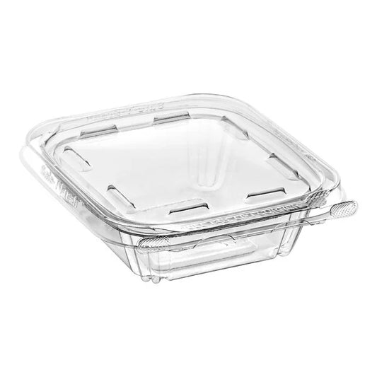 Clear 8 oz Tamper-Evident Hinged Container TEC-8