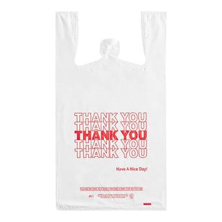 T Sack White Thank You Bag - X Small